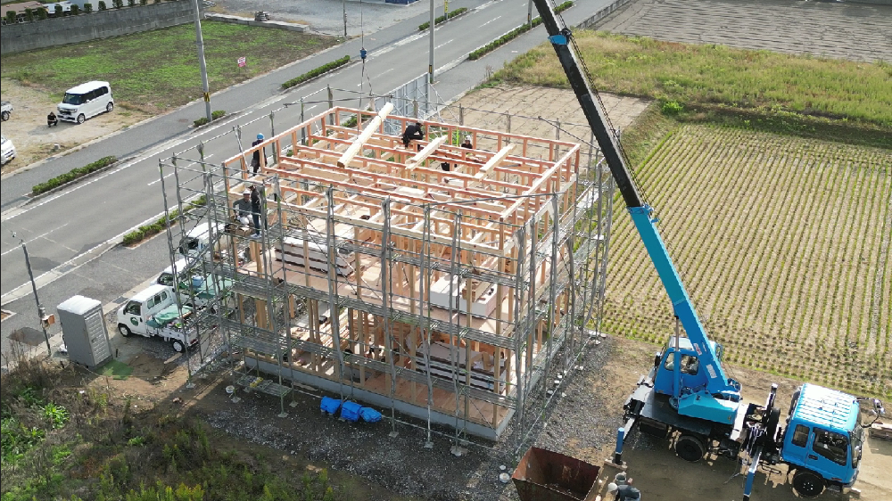 建前ドローン撮影